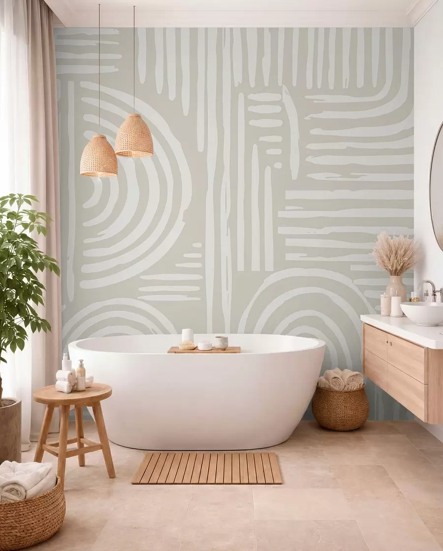 Fototapetai Minkštų spalvų boho dizainas w01919