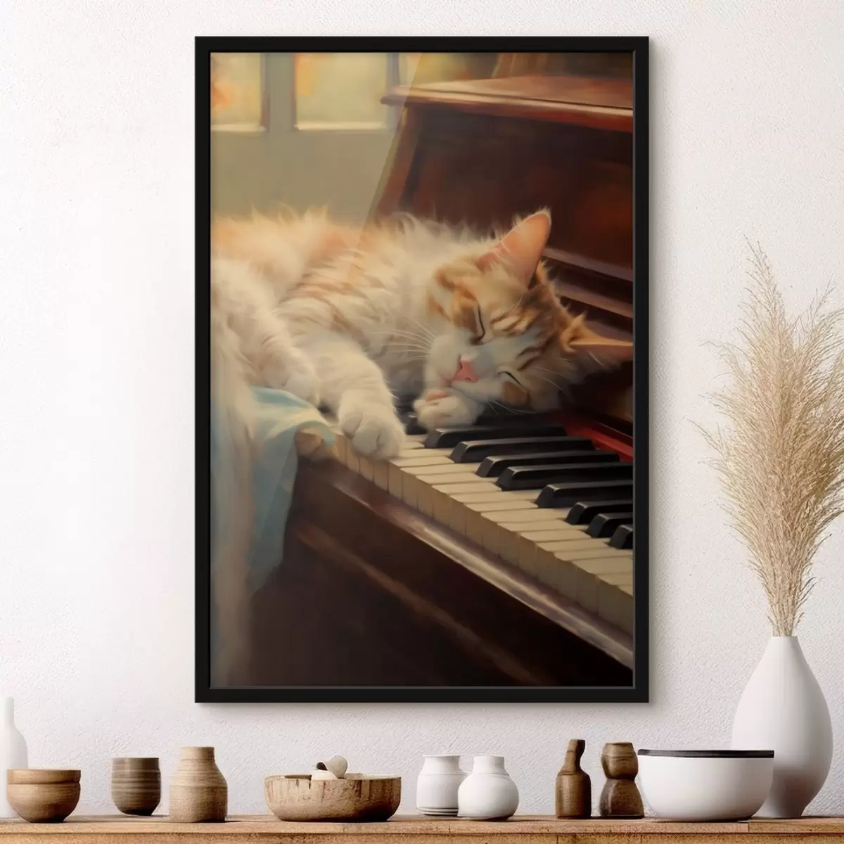 Plakatas Katė ant pianino f41217