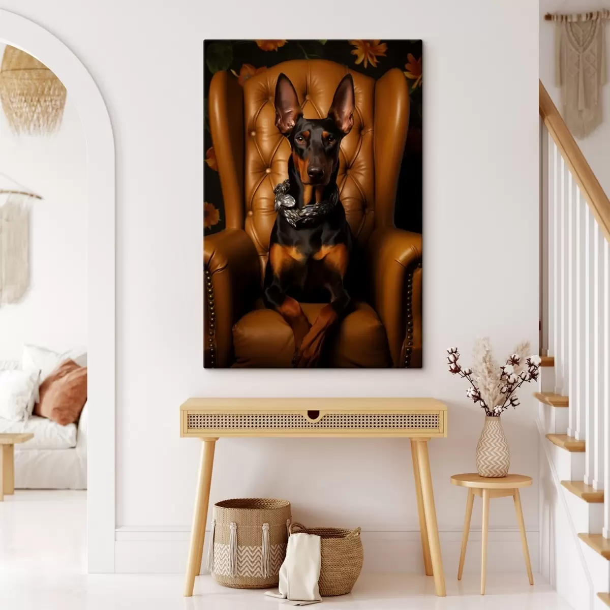 Paveikslėlis Dobermanas ant fotelio s41183
