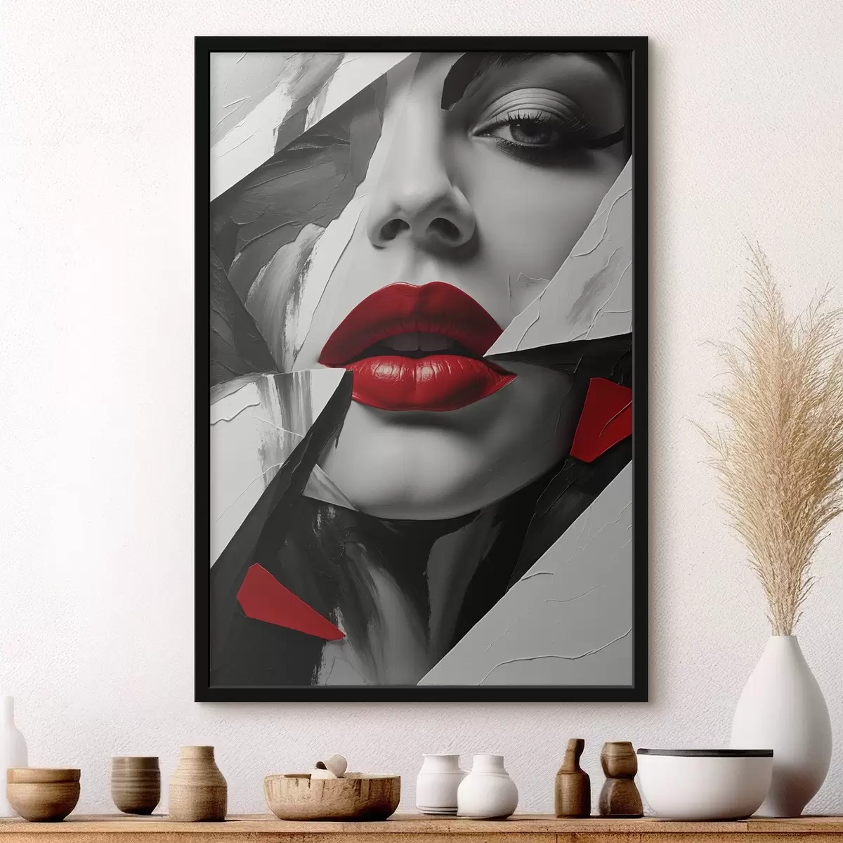 Plakatas Mergaitės veidas iš molio f41287