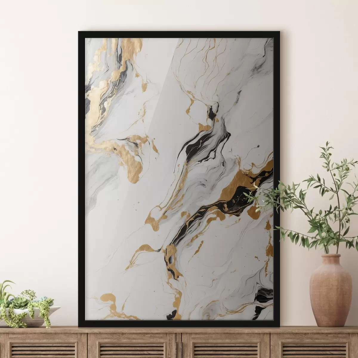 Plakatas Abstrakti tapyba ant marmuro f41291