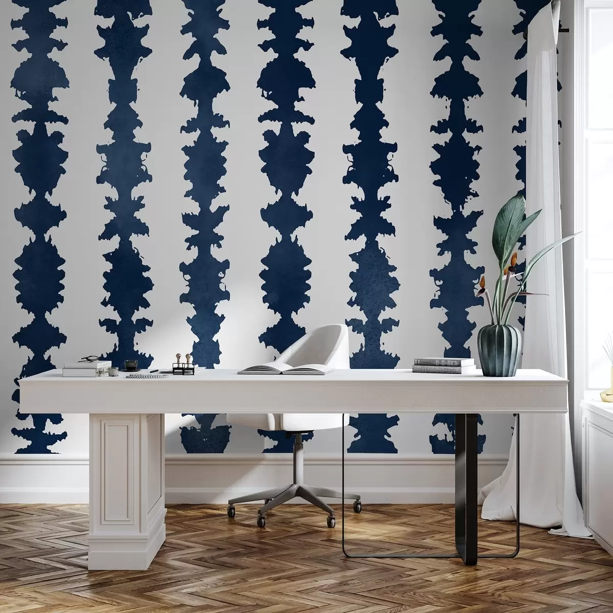 Fototapetai Abstraktaus dizaino tamsiai mėlynos spalvos atspalviai u99090