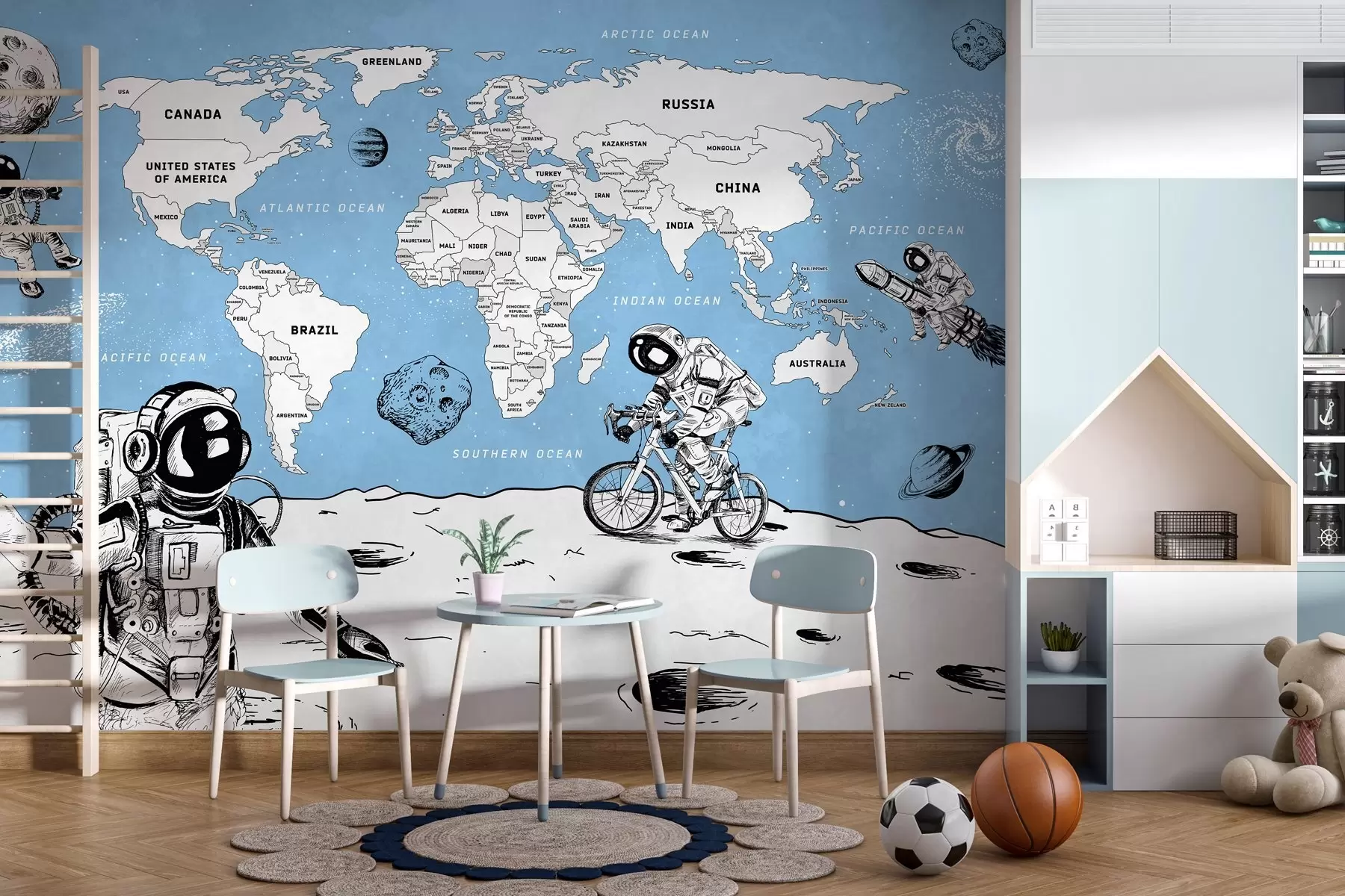 Fototapetai Astronautai tyrinėja įnoringą visatą w00473