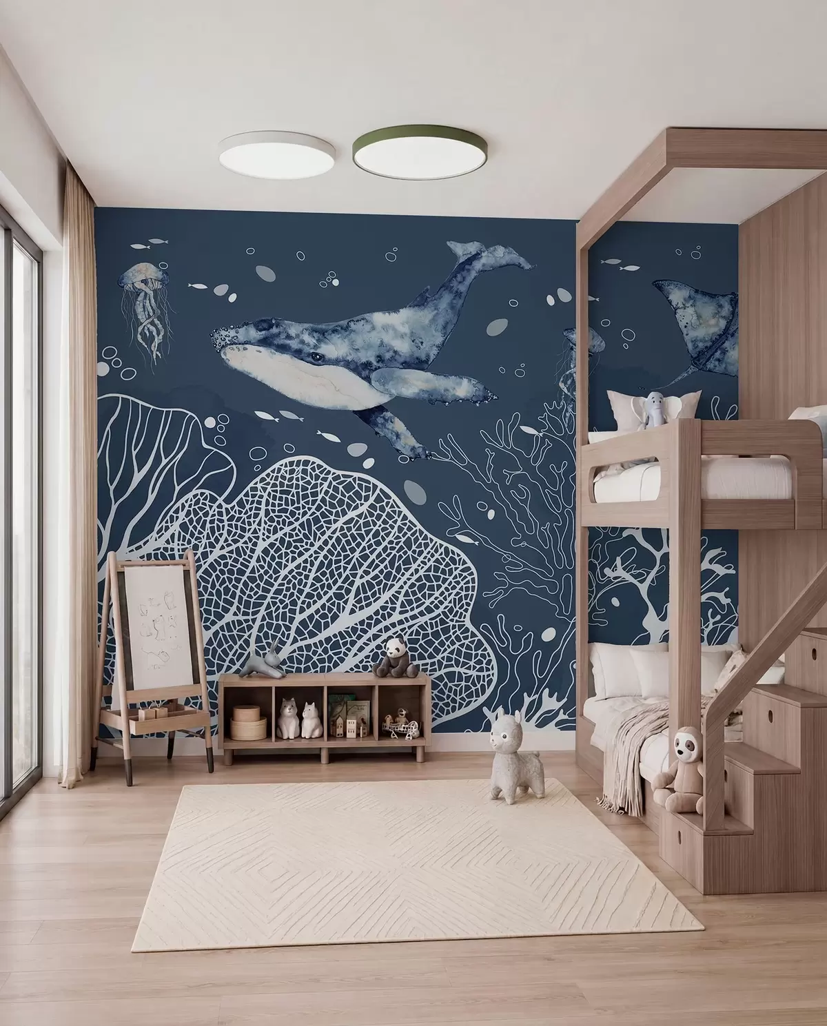 Fototapetai Ramios mėlynos spalvos povandeniniai stebuklai w00848v1