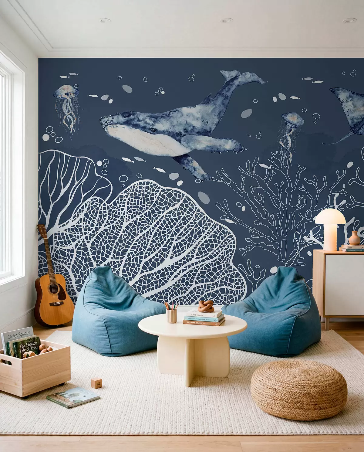 Fototapetai Ramios mėlynos spalvos povandeniniai stebuklai w00848v1