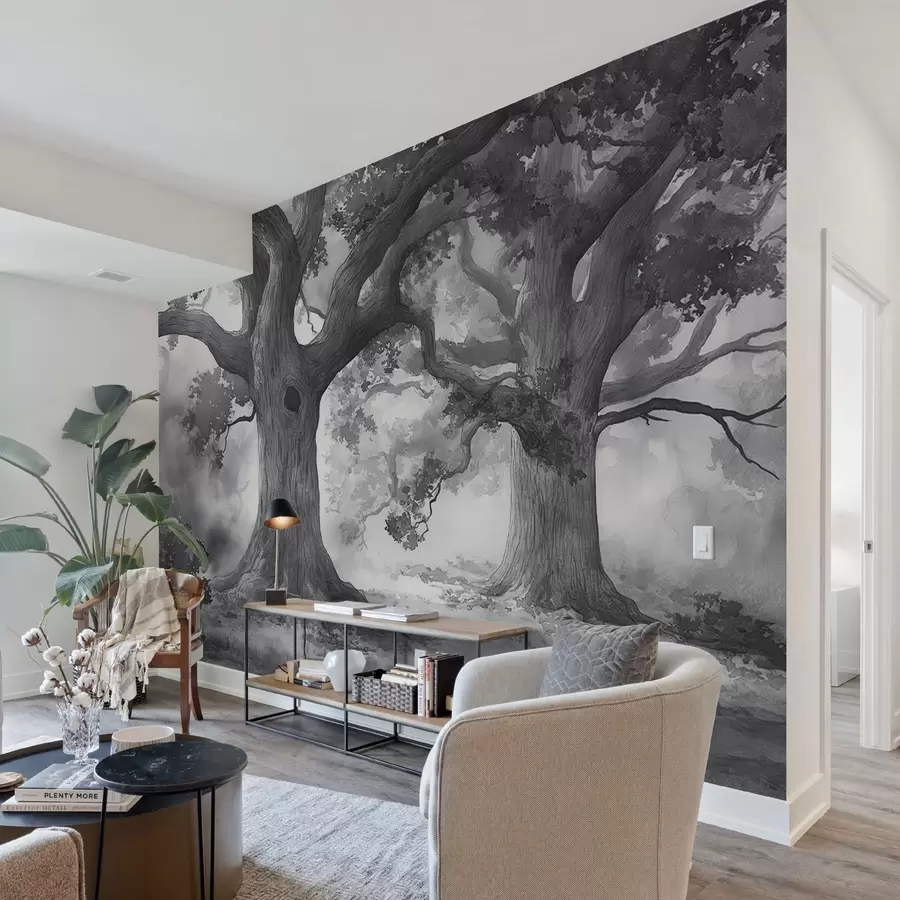 Fototapetai Didingi medžiai ramiame kraštovaizdyje w01182