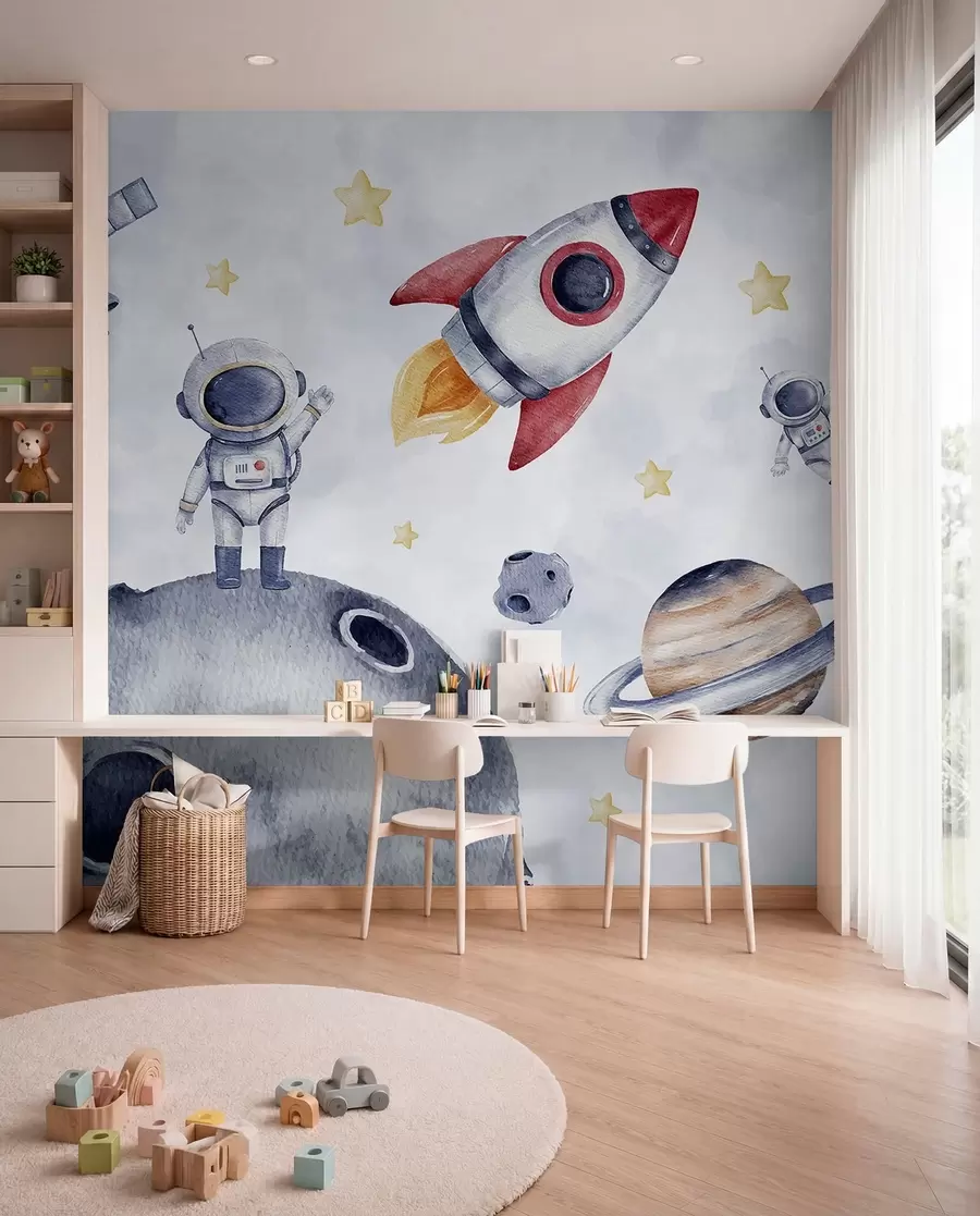 Fototapetai Mažieji astronautai skrenda w01461