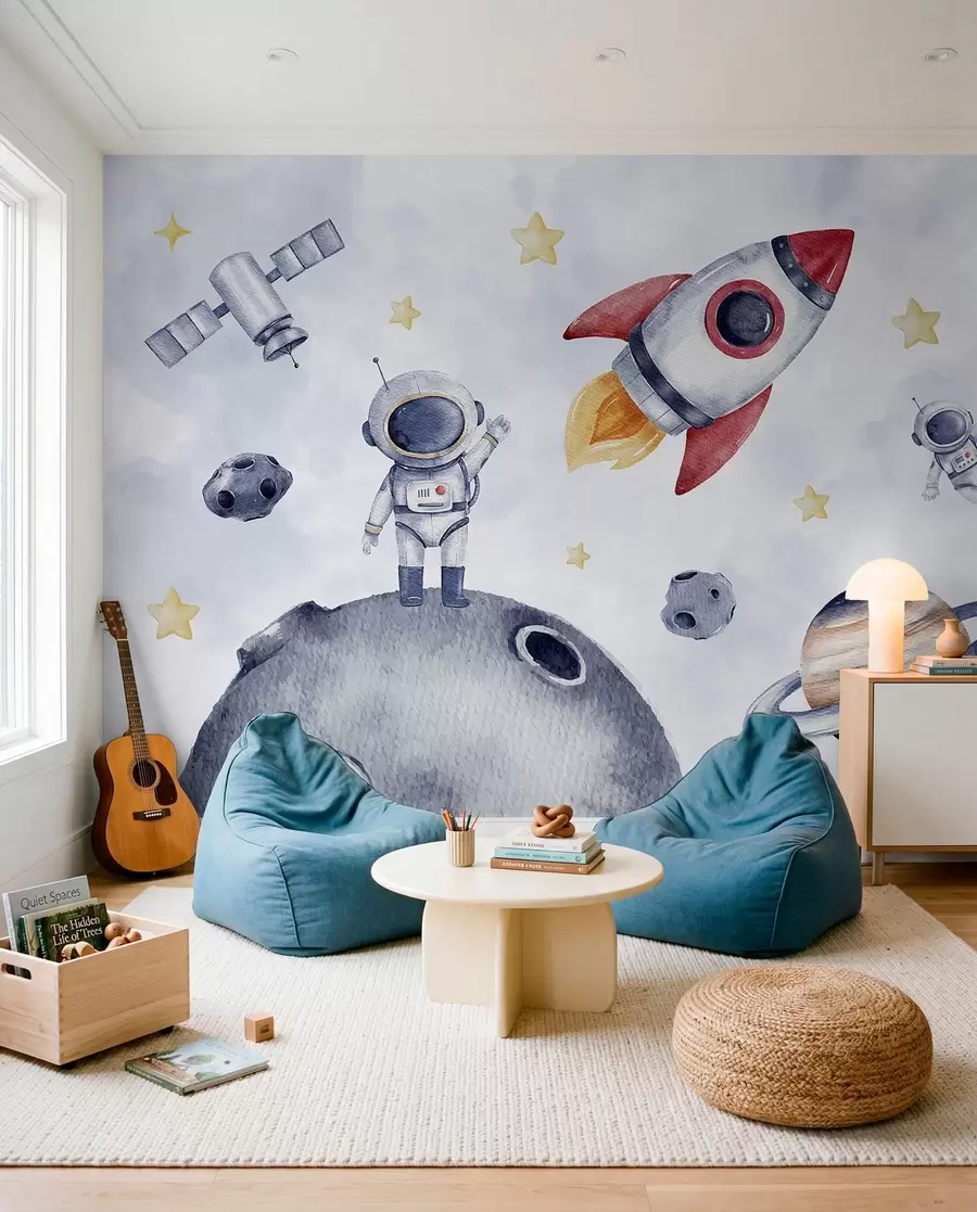 Fototapetai Mažieji astronautai skrenda w01461