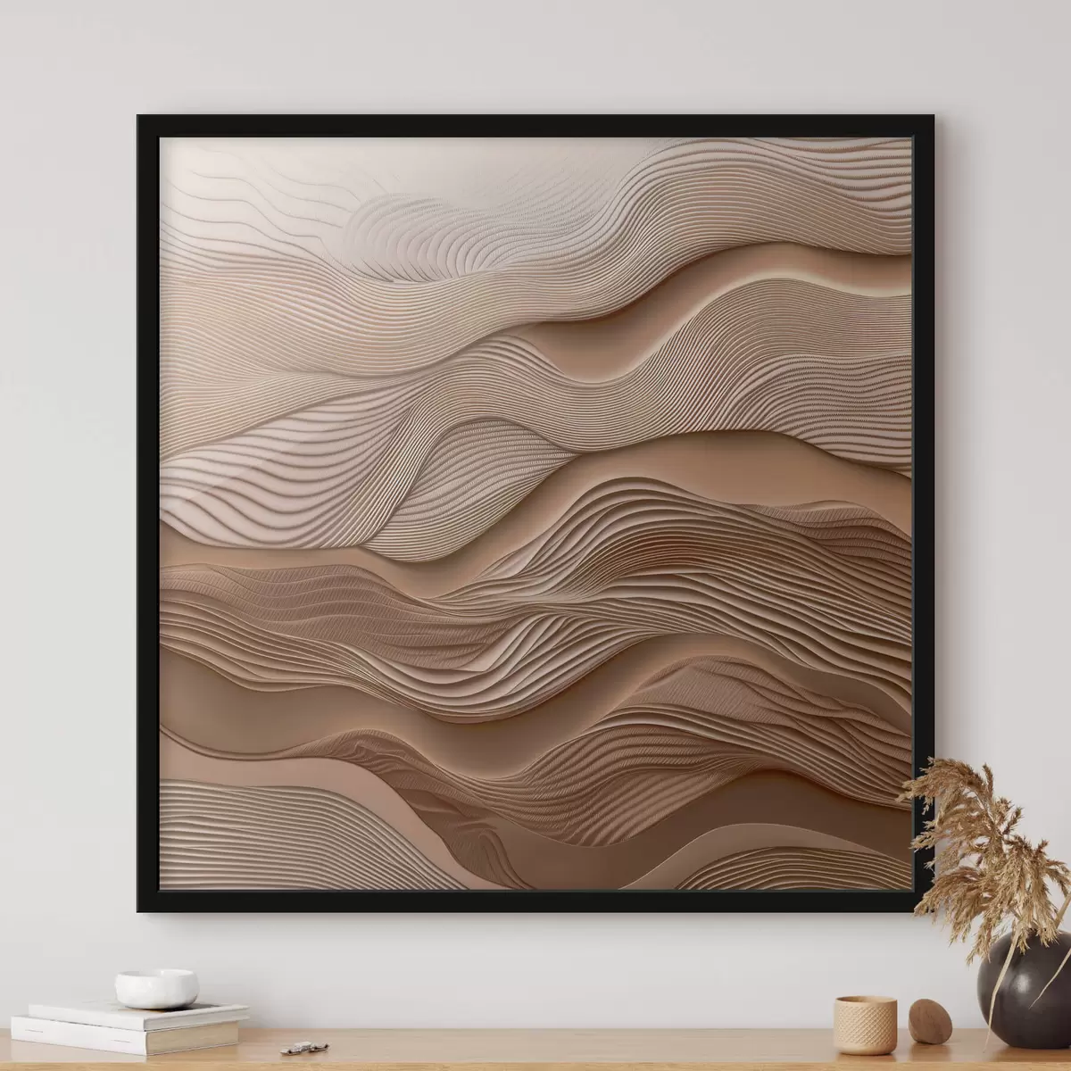 Plakatas Abstrakčios bangos su tekstūros imitacija f41358