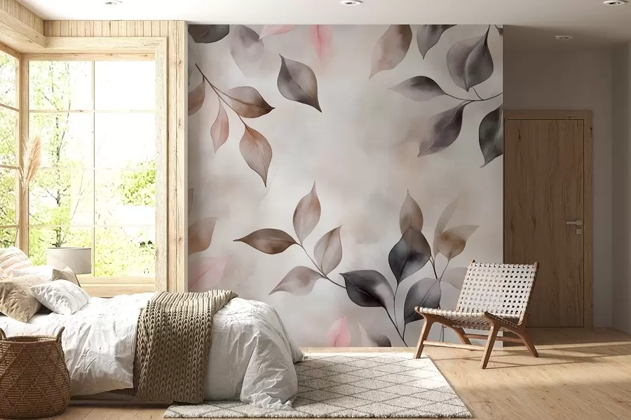 Fototapetai Subtilūs akvareliniai lapai w02069v1