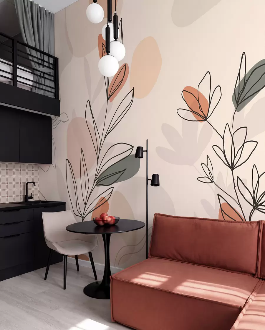 Fototapetai Gėlės boho stiliaus w02103