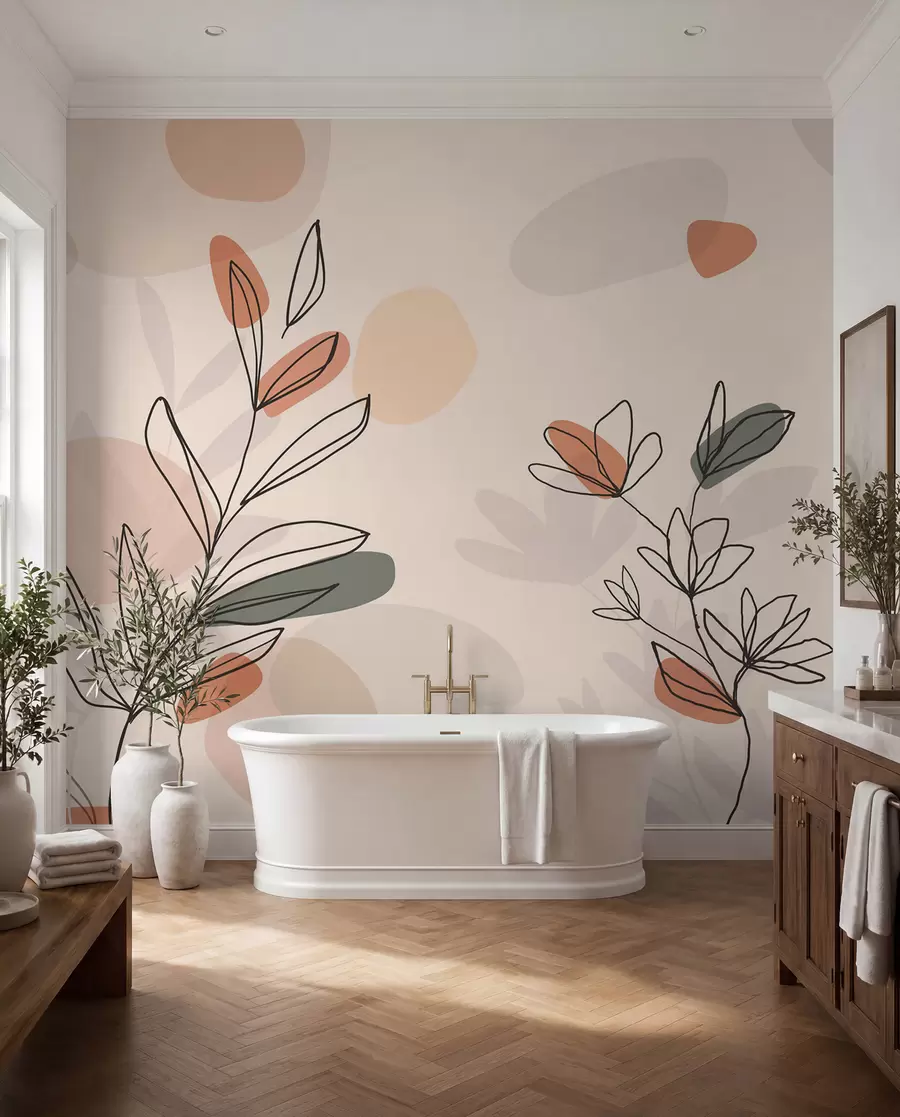 Fototapetai Gėlės boho stiliaus w02103