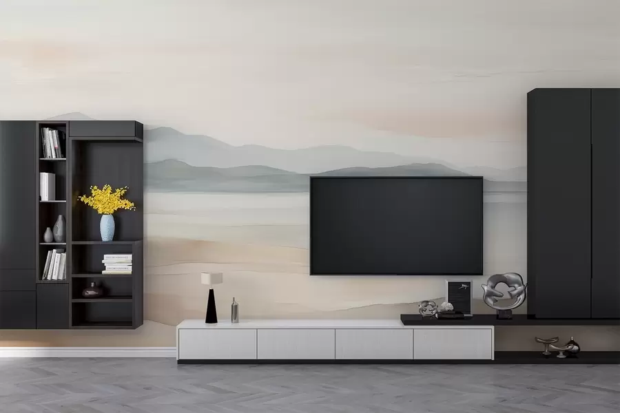 Fototapetai Tapytas akvarele kraštovaizdis w02117