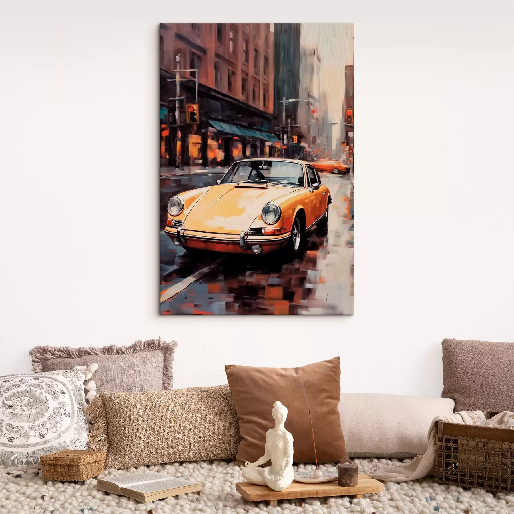 Fototapetai Retro automobilis miesto gatvėse s41486