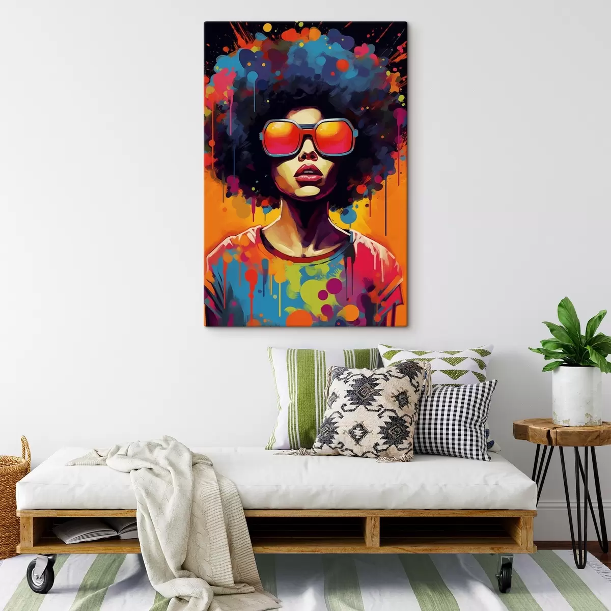 Paveikslėlis Ryškus afro-portretas poparto stiliumi s41490