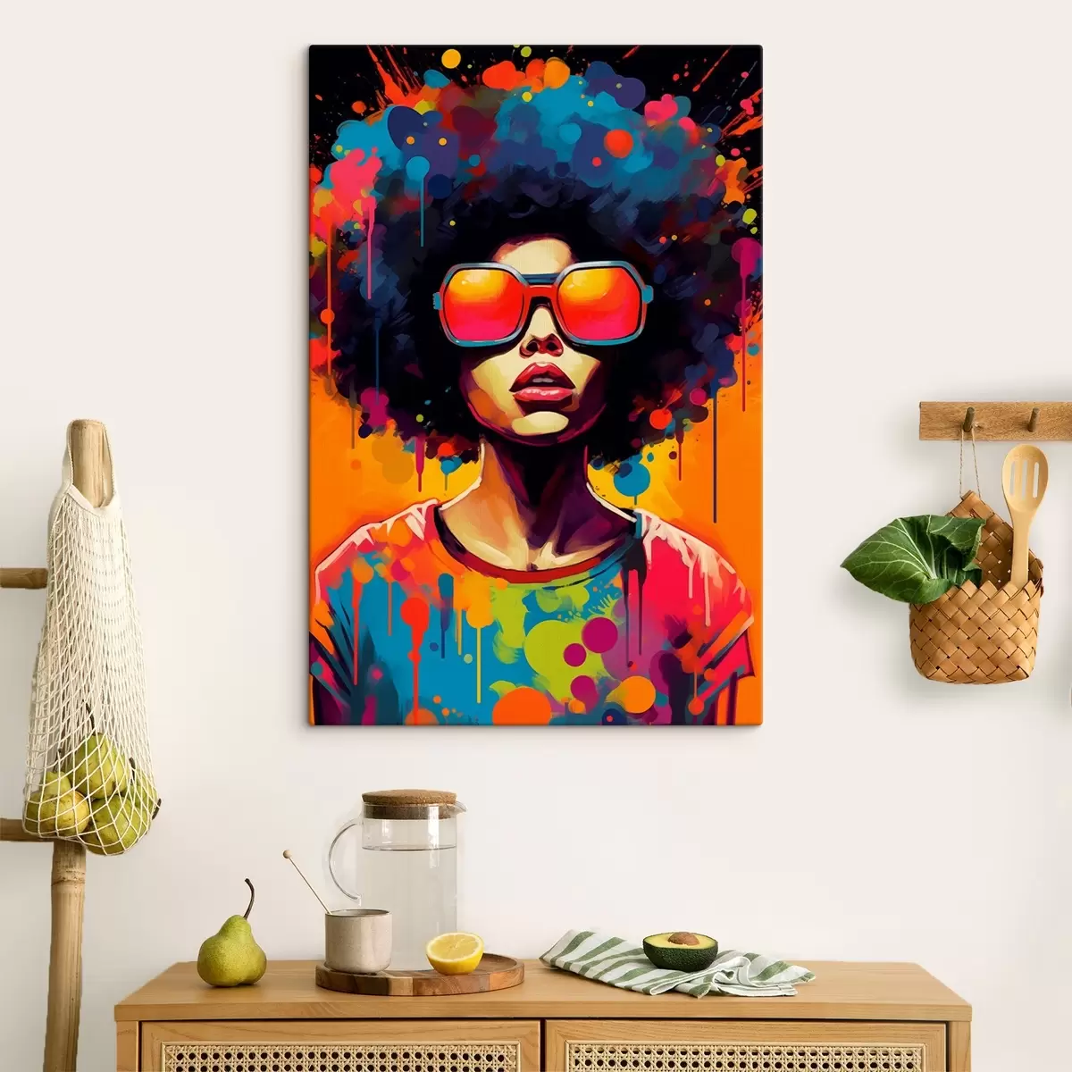 Paveikslėlis Ryškus afro-portretas poparto stiliumi s41490