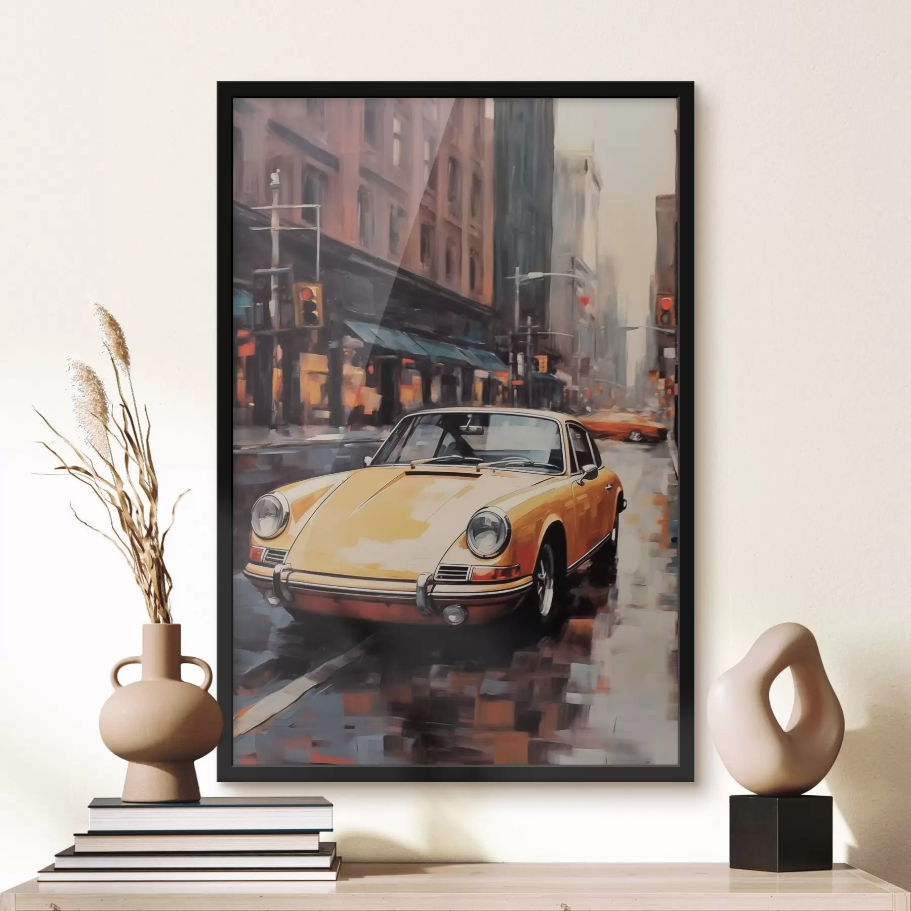 Paveikslėlis Retro automobilis miesto gatvėse f41486