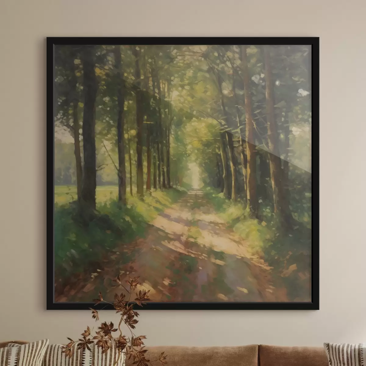 Plakatas Miško kelias saulės šviesoje f41497