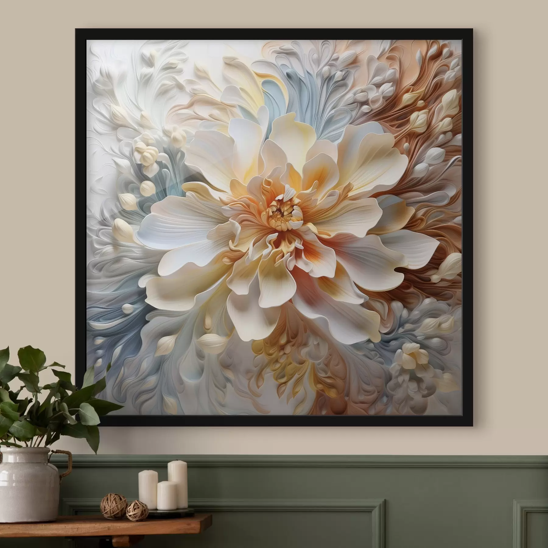 Fototapetai Didelė tūrinė abstrakti gėlė f41553