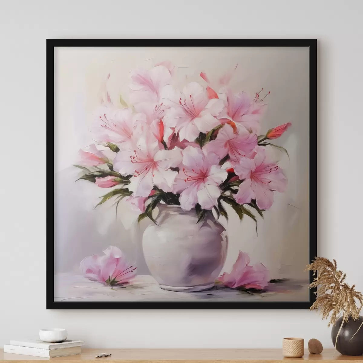 Plakatas Rožinis hibiskus vazone f41472
