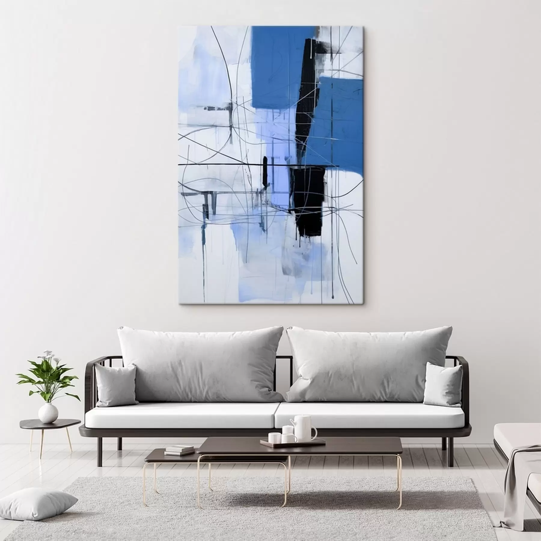 Fototapetai Mėlyni dažų potėpiai s41599