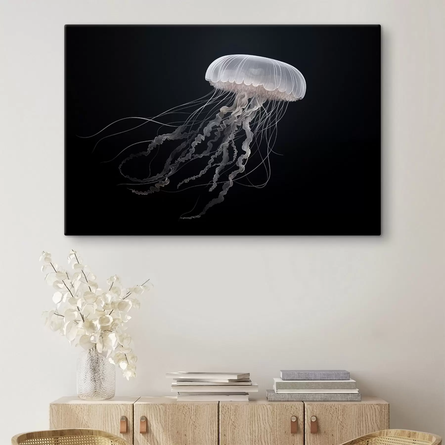 Fototapetai Magiškos medūzos tamsiame fone s41606