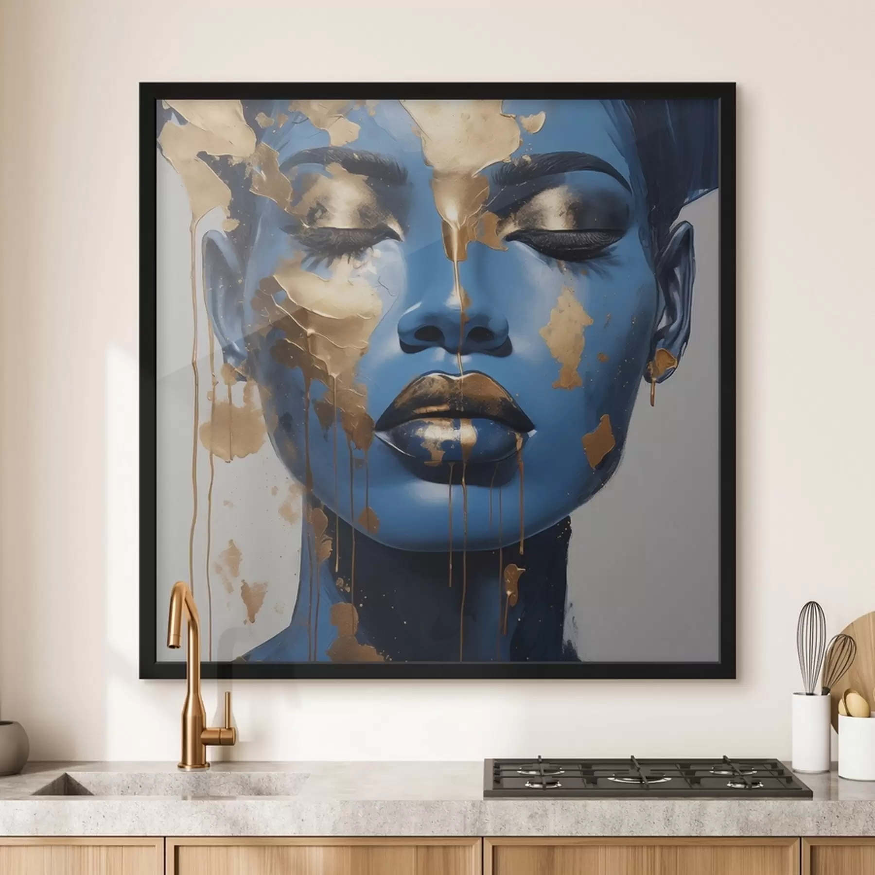 Fototapetai Mergaitės portretas su dažais f41607