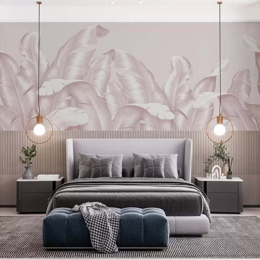 Fototapetai Elegantiški švelnių atspalvių lapai w00019v4