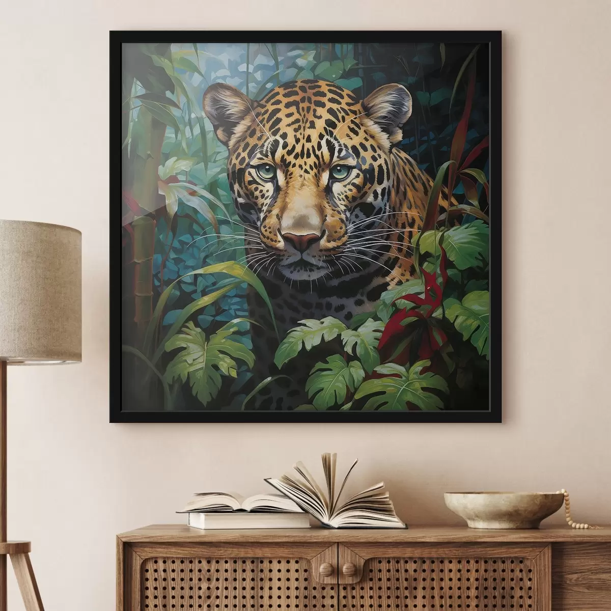 Plakatas Leopardas krūmynuose f41566