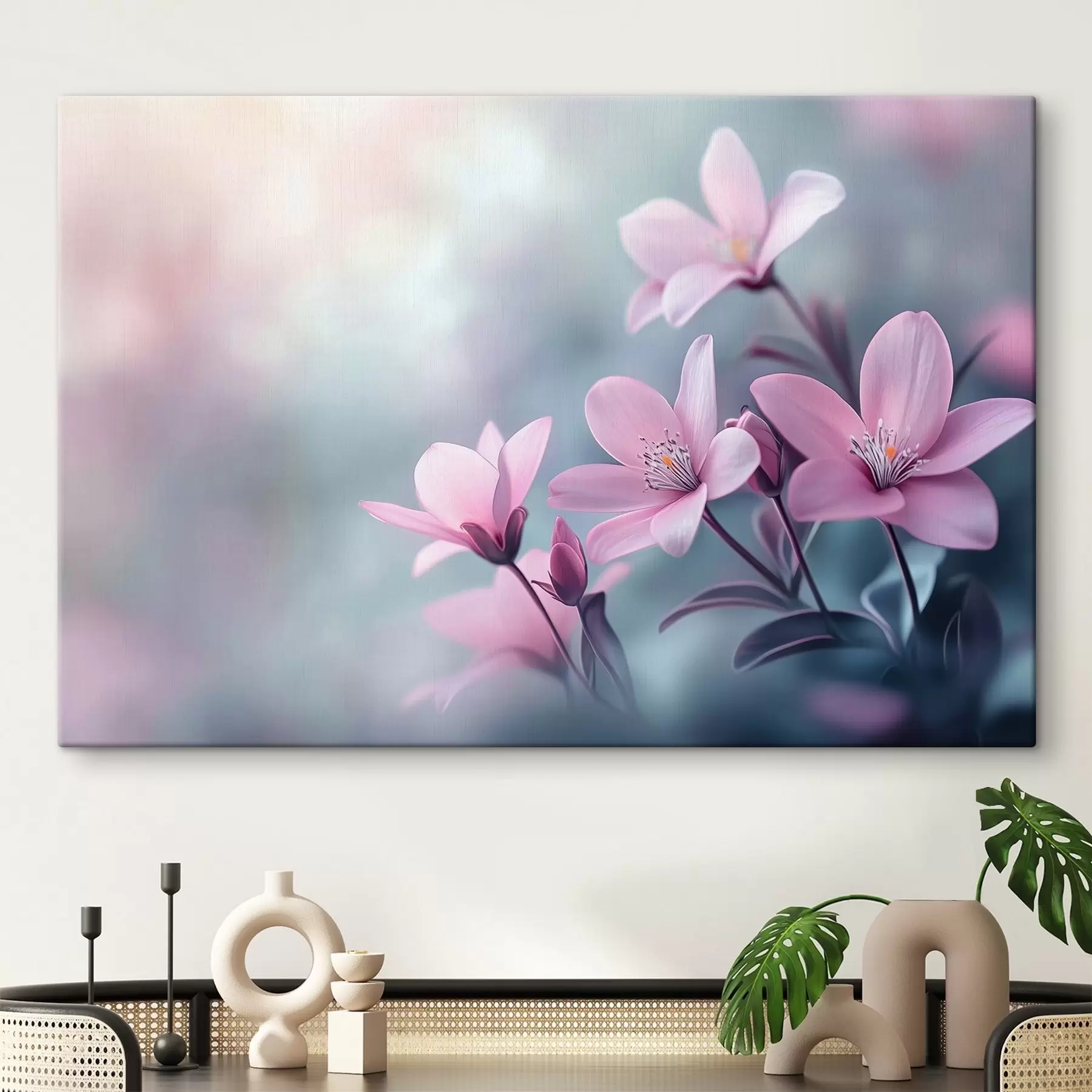 Fototapetai rožinės gėlės iš arti s41631