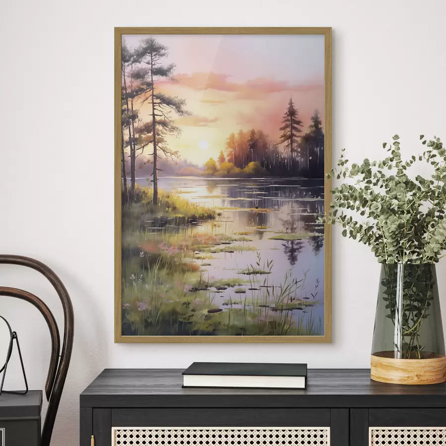 Fototapetai Ežeras sveikina saulę f41644