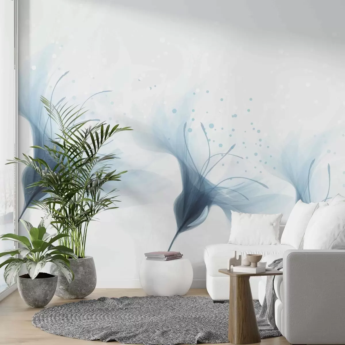 Fototapetai Didelės mėlynos gėlės w02279v2