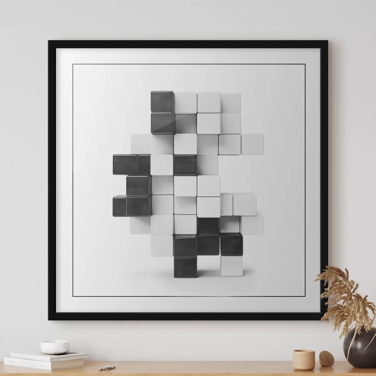 Plakatas Abstrakti geometrinių elementų kompozicija f41701