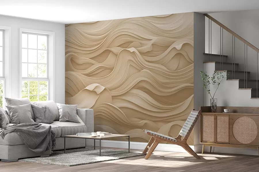 Fototapetai Smėlio spalvos bangos w02311v2