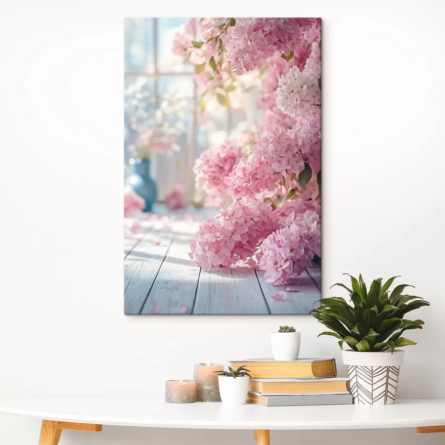 Paveikslėlis Rožinė alyvinė spalva lango fone s41748