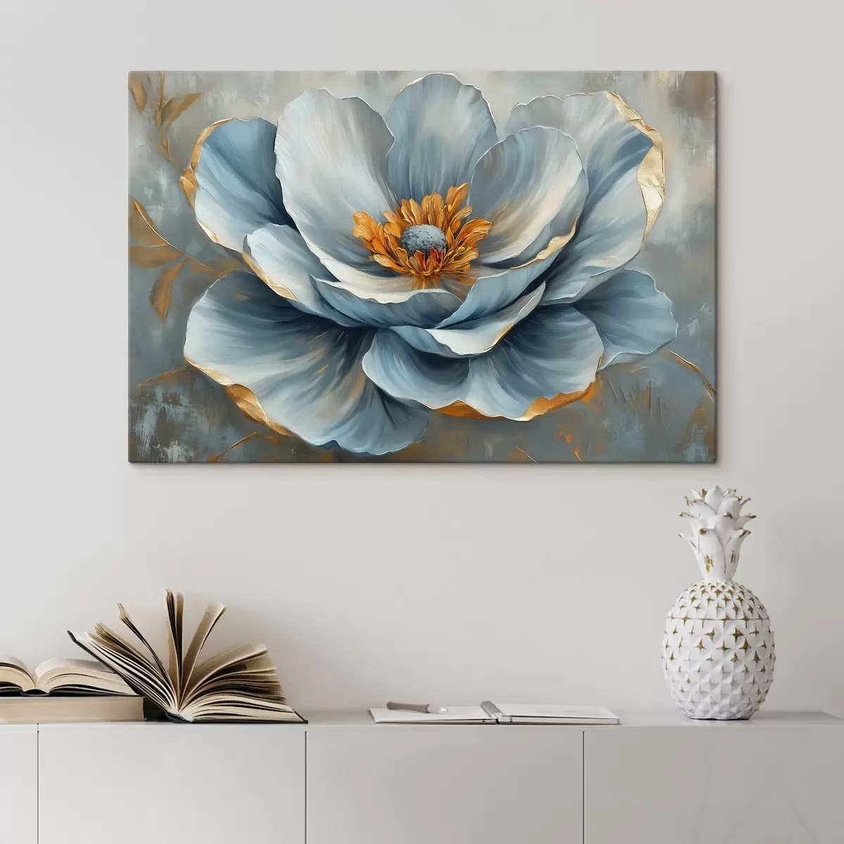 Paveikslėlis Mėlyna gėlė aliejinės tapybos stiliumi s41826