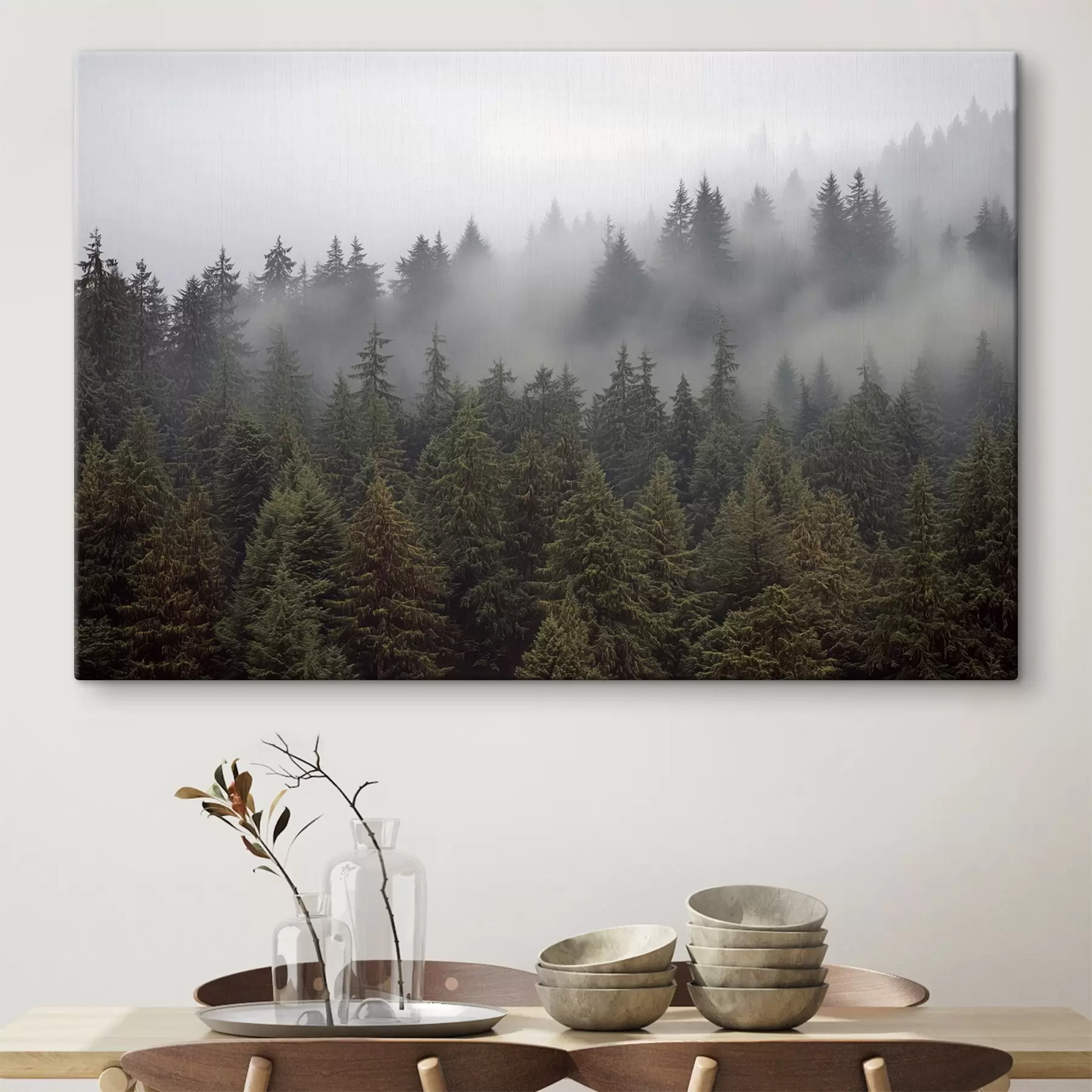 Fototapetai Miškas rūke s41839
