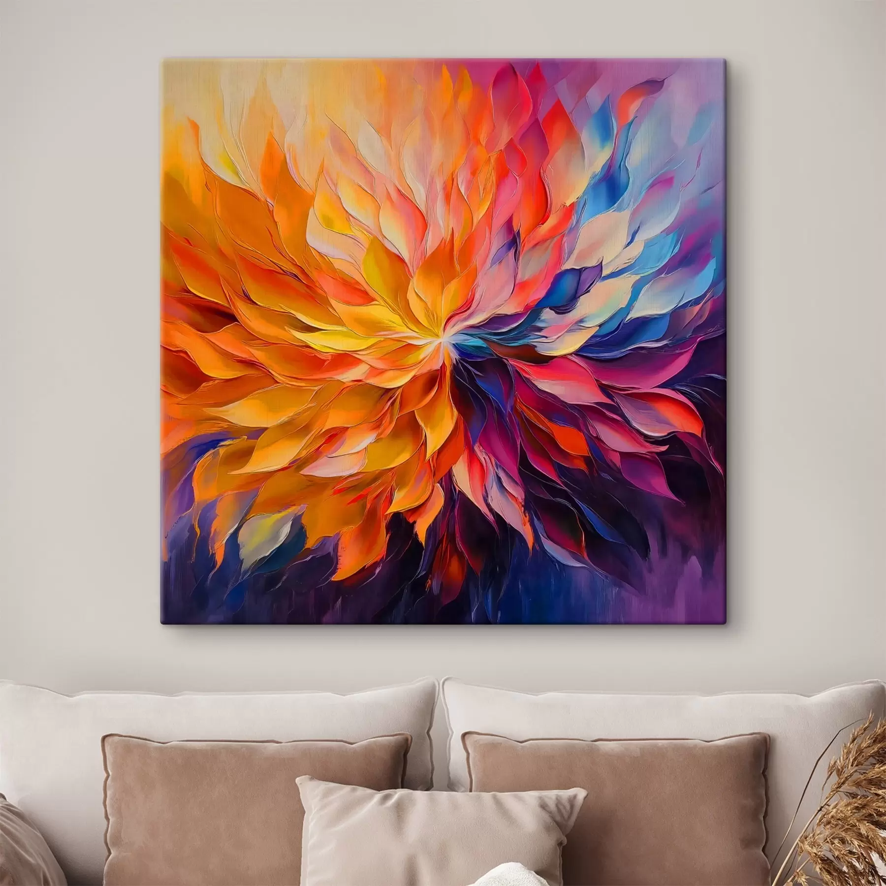 Fototapetai Abstraktus spalvingų žiedlapių sprogimas s41814