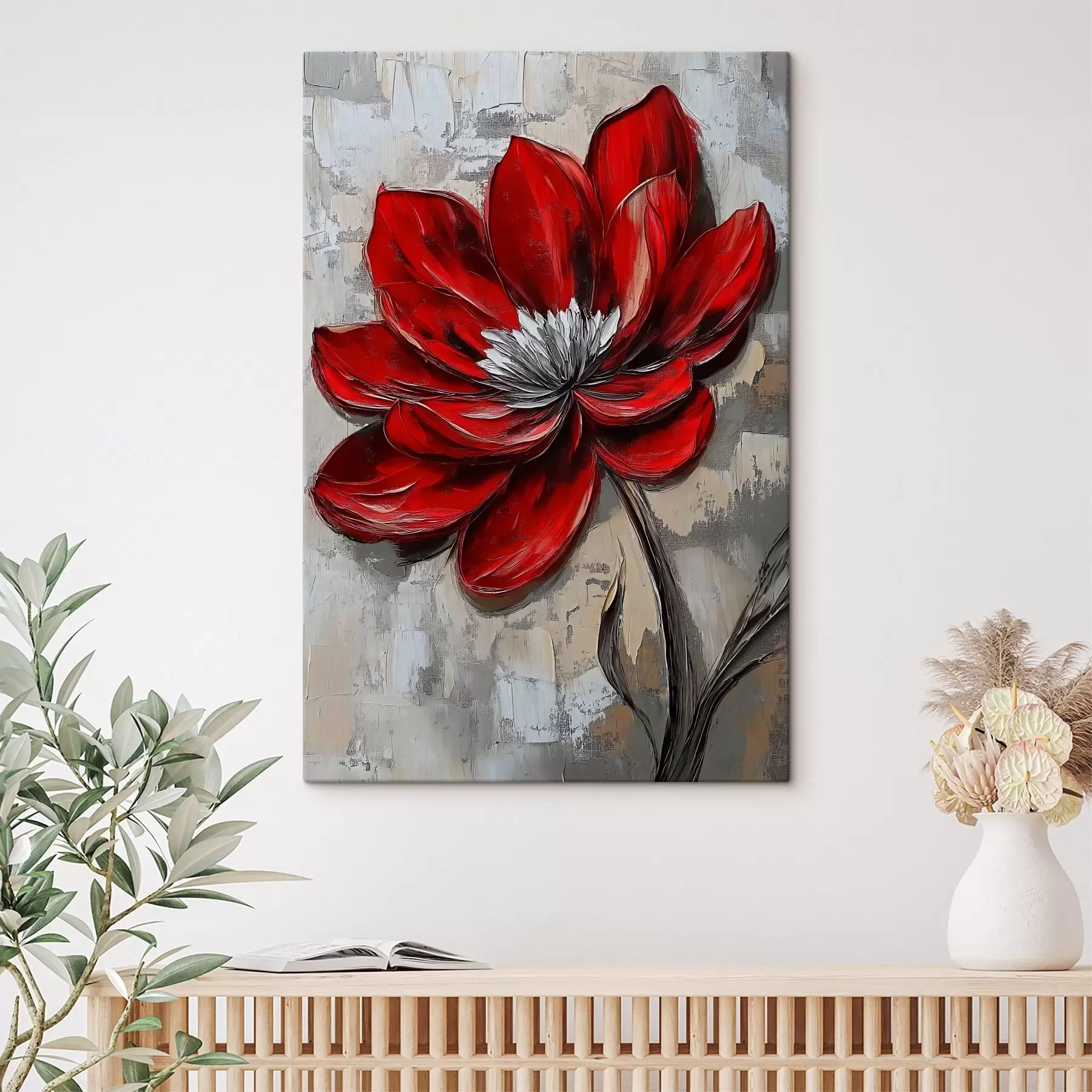 Fototapetai Raudona gėlė s41821