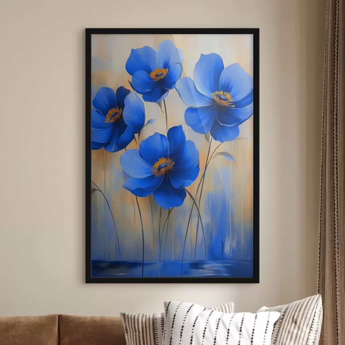 Plakatas Mėlynos gėlės f41818