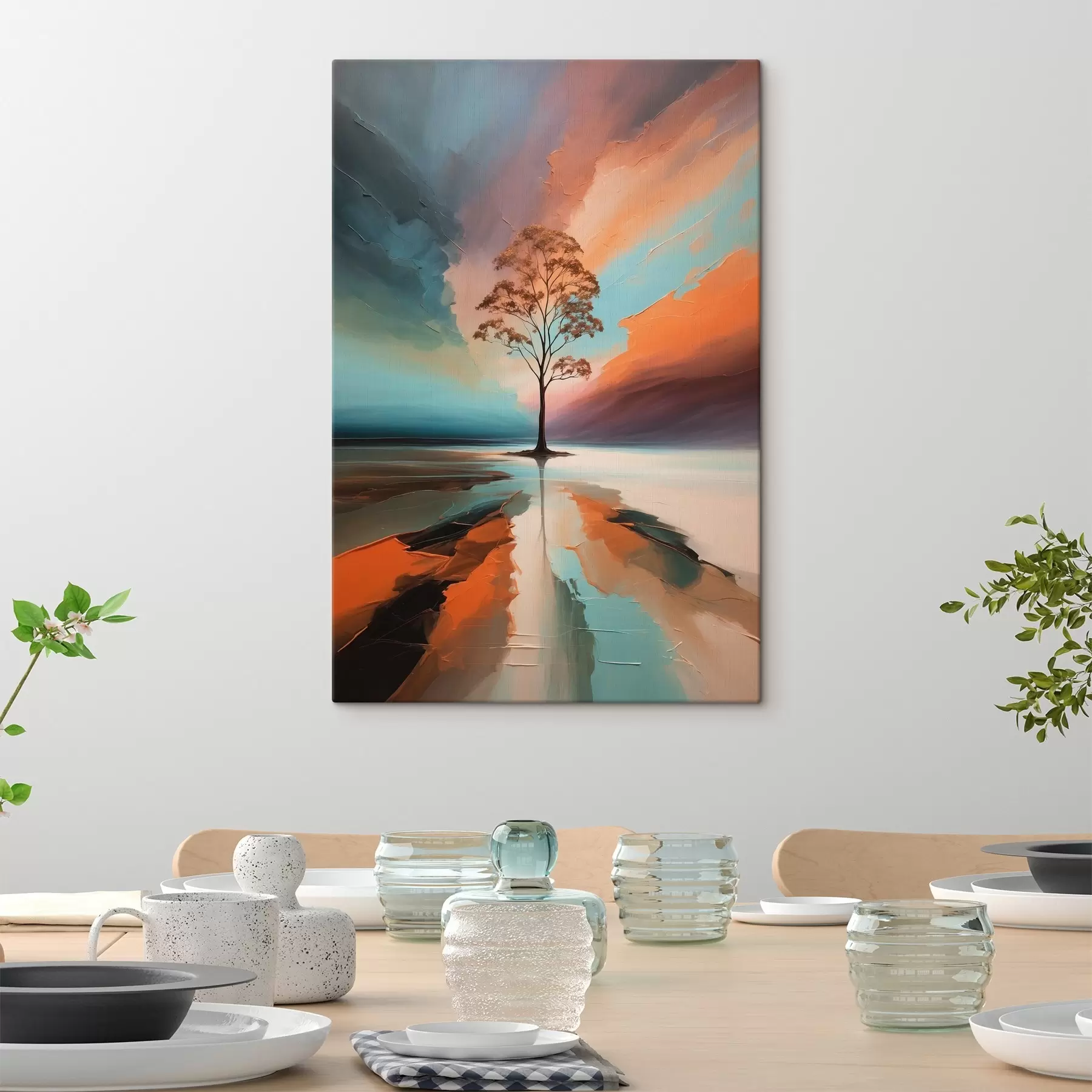 Fototapetai Medis abstrakčiame akrilo fone s41581