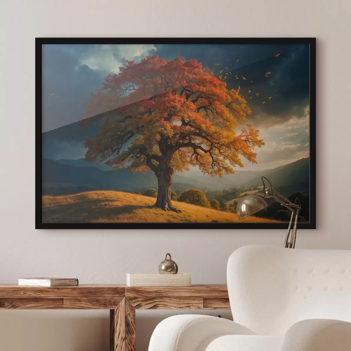 Plakatas Medis ant kalvos viršūnės f41586