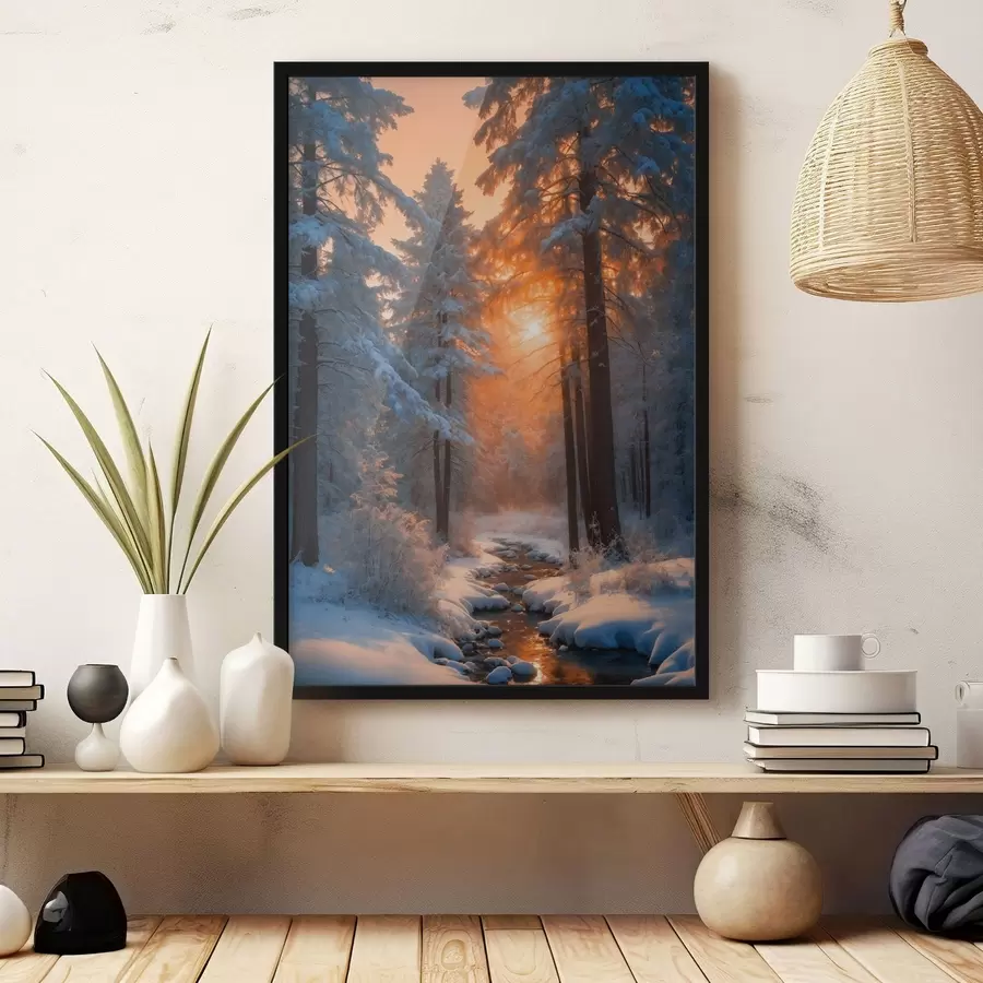 Fototapetai Srautas žiemą vasarą f41590