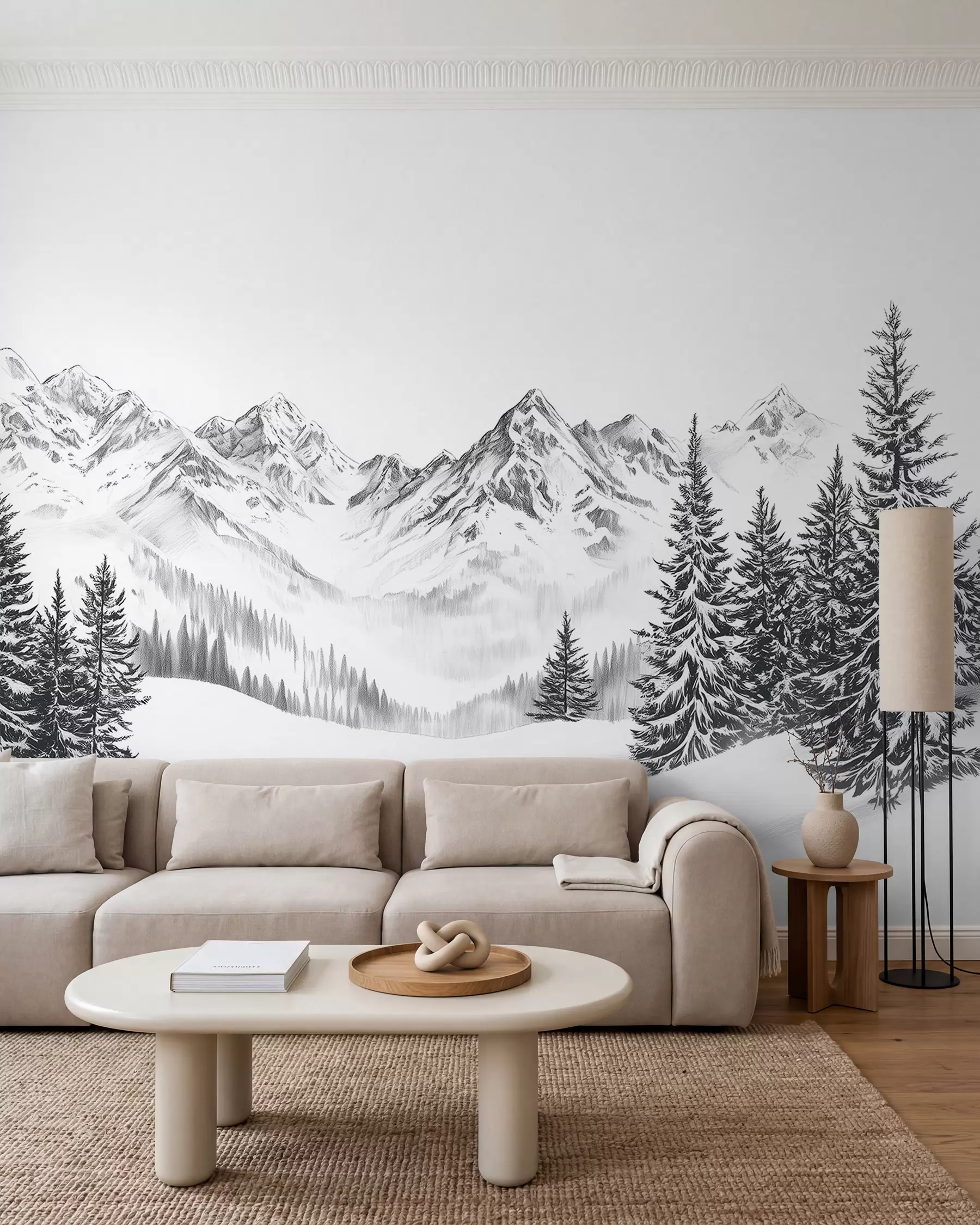 Fototapetai Alpių žiemos eskizas w02352