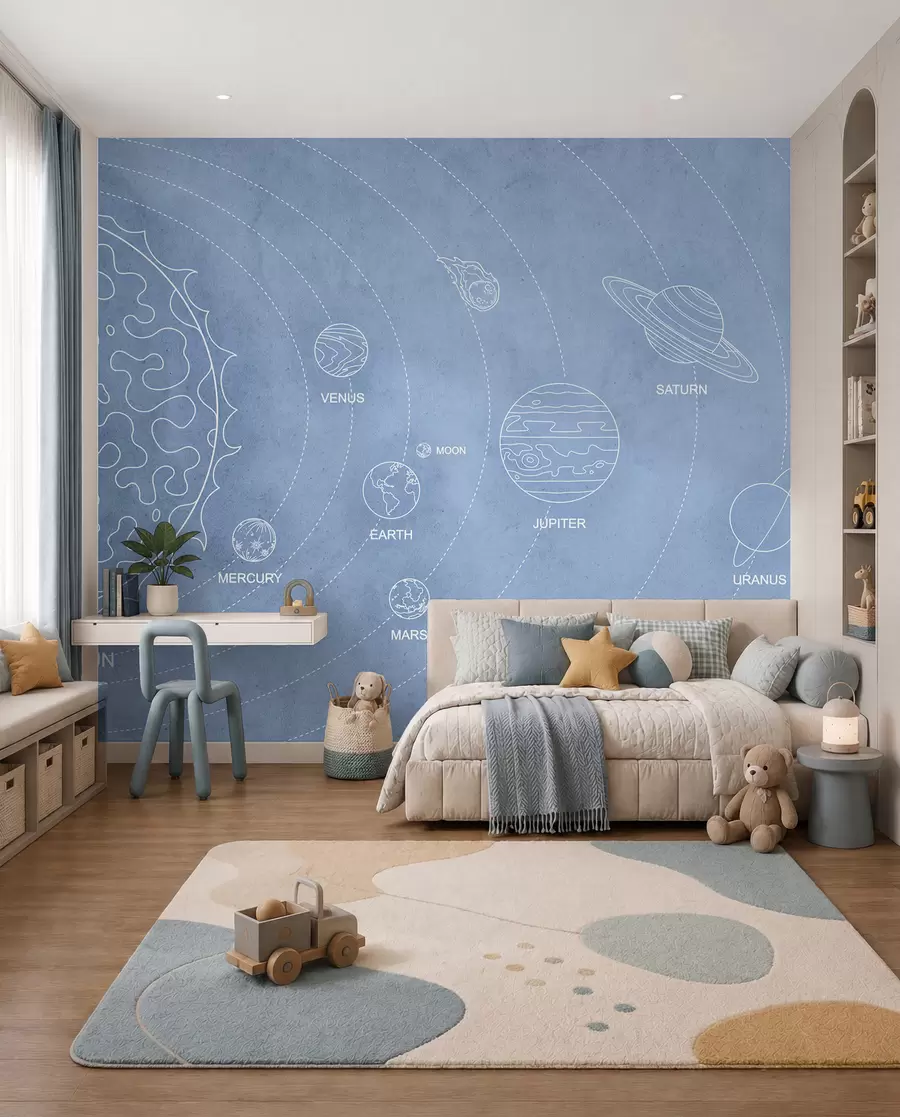 Fototapetai Saulės sistemos brėžinys w02344v1