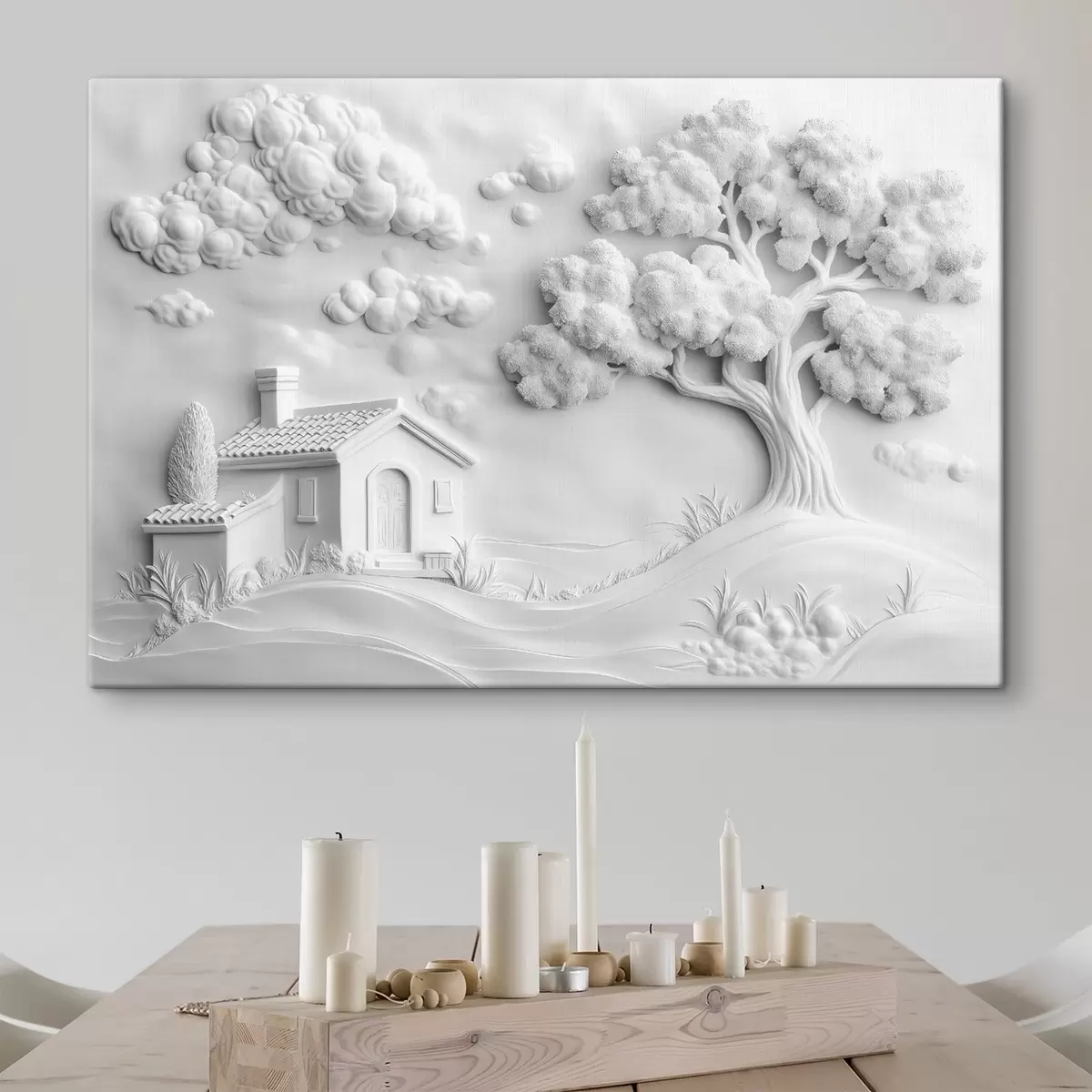 Paveikslėlis 3D kaime esančio namelio tinko imitacija s41878