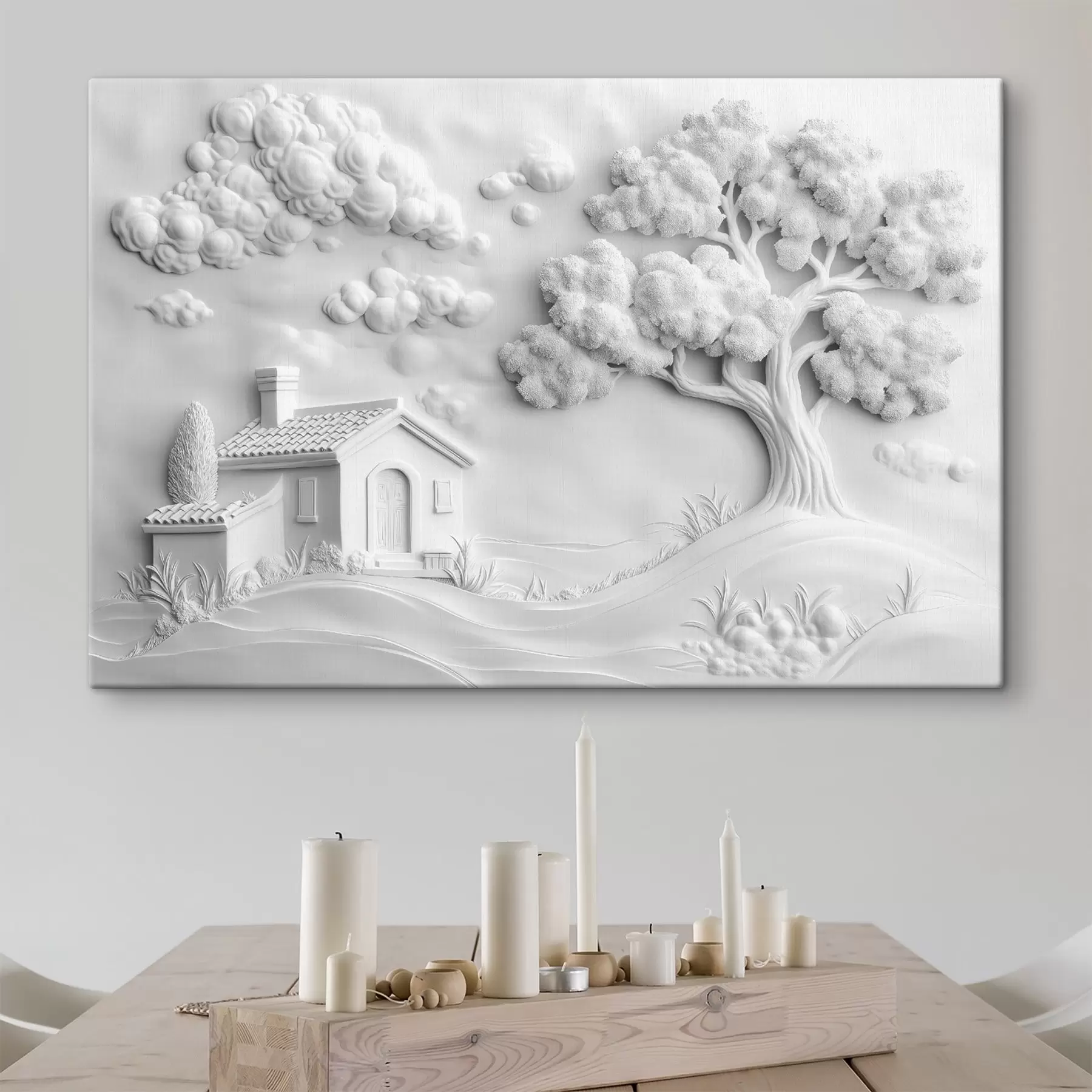 Paveikslėlis 3D kaime esančio namelio tinko imitacija s41878