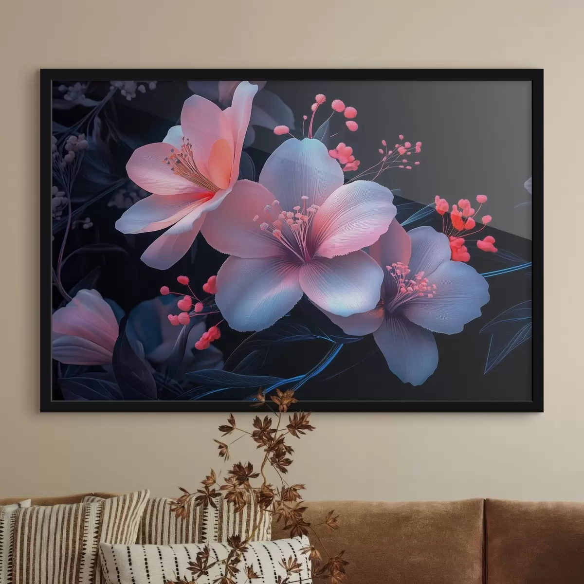 Plakatas Lelijos su neoninių dažų imitacija f41857