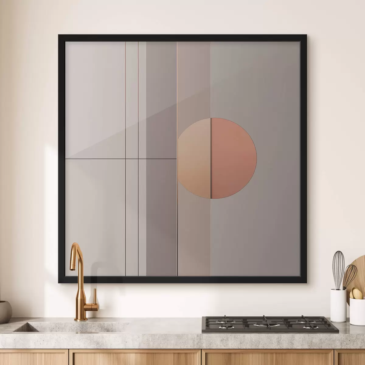 Plakatas Abstrakcija su geometrinėmis figūromis f41359