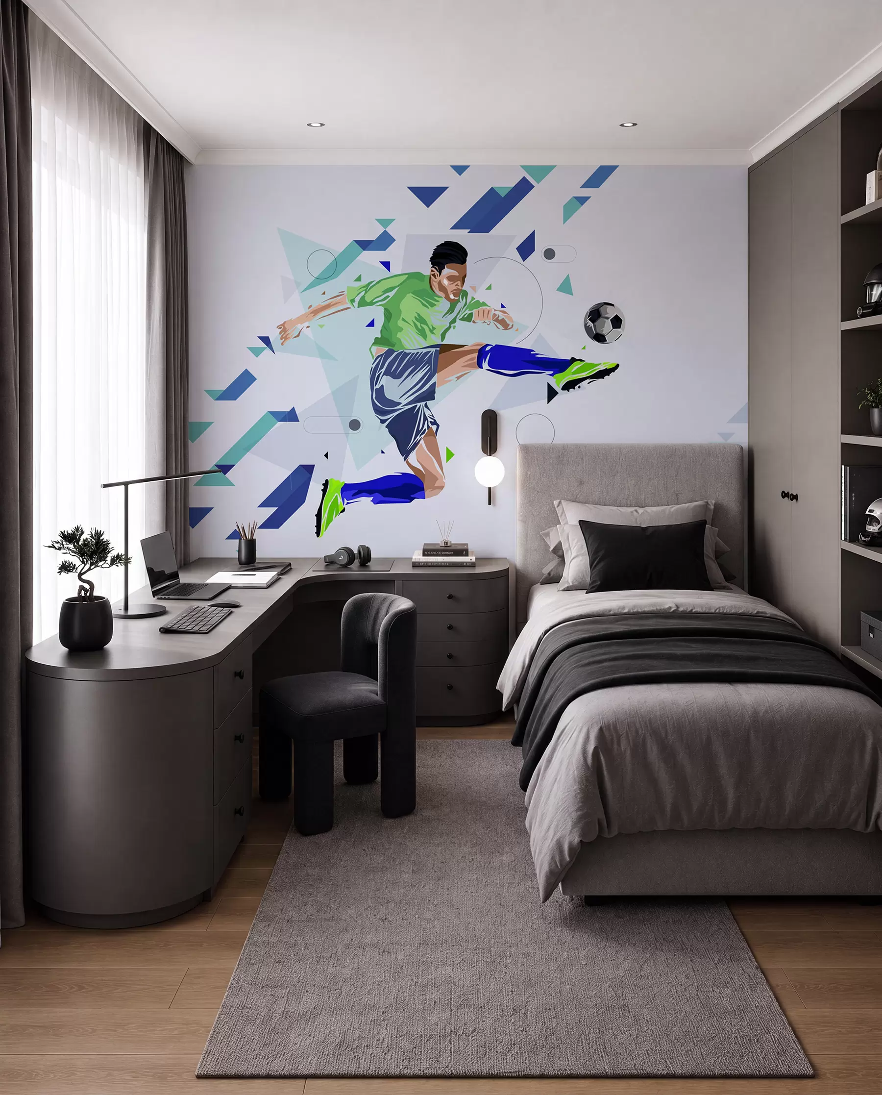 Fototapetai Futbolo smūgis ore w02401